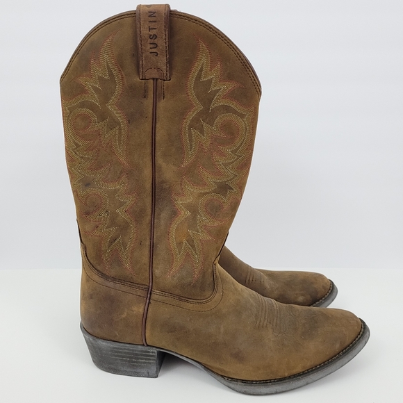 Justin Boots Huck Stampede Brown Boots Mens 11 EE